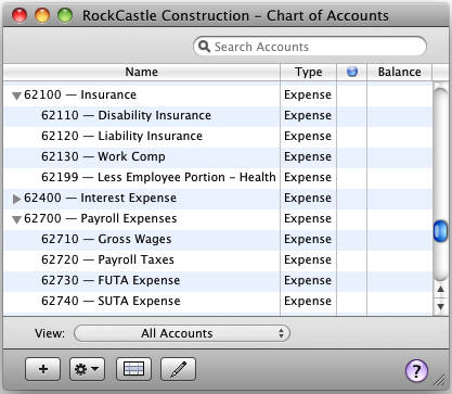 Chart Of Accounts Payroll Setup